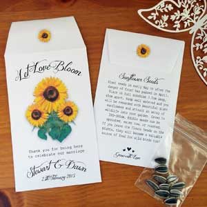 Personalised sunflower seeds