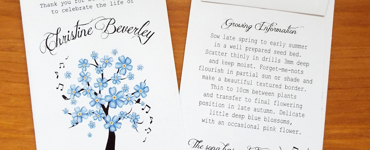 forget me not seed favours