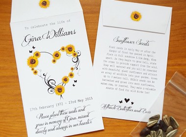 personalised sunflower seed packets