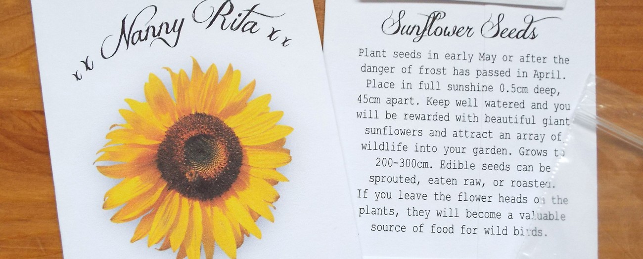 Personalised Sunflower Seed Favours