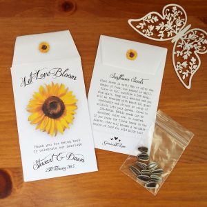sunflower seed wedding favours