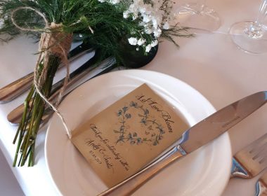 sweet pea wedding favour brown sadies wedding